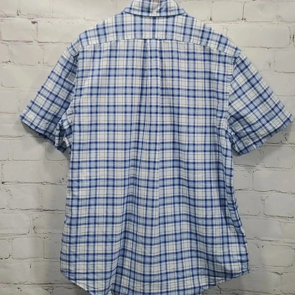 Ralph Lauren Plaid Short Sleeve Shirt Mens Size L - Picture 8 of 11